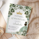 Recherche de sage green quinceanera invitations Aquarelle florale