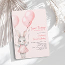 Search for some bunny is turning two invitations Pink