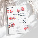Search for 3rd boy birthday invitations Red