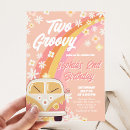 Search for two groovy party invitations Boho