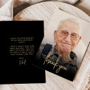 Search for 90th birthday thank you cards Black and gold