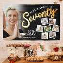 Search for 70th birthday party banner banners Black