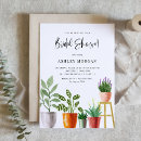 Search for plant bridal shower invitations Botanical