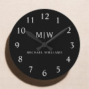 Search for minimalist black and white clocks Modern