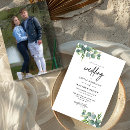 Search for dark forest green wedding invitations Botanical foliage floral