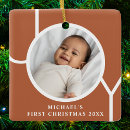 Search for terracotta ornaments Baby's first christmas