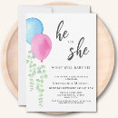 Search for pink balloon invitations Eucalyptus greenery
