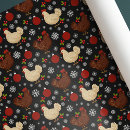 Search for chicken christmas wrapping paper Rustic