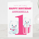 Recherche de 1 anniversaire cartes Fille