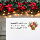 Recherche de poinsettias return address labels Noël