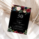 Search for red and black 30th birthday invitations For her