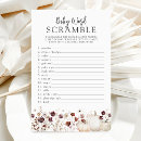 Recherche de baby shower word scramble Fleur sauvage