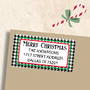 Search for houndstooth return address labels Elegant