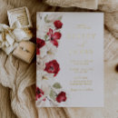 Search for red white gold invitations Floral