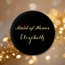 Search for maid of honour buttons Black