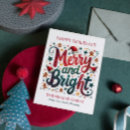 Search for typographic christmas cards Merry and bright