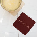 Search for dark red coasters Minimalist