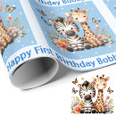 Search for zoo animals wrapping paper Birthday