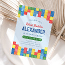 Search for color block invitations Building bricks