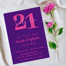 Search for purple 21st birthday invitations Minimalist
