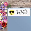 Search for happy face return address labels Funny