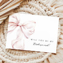 Search for pink bridesmaid cards Feminine