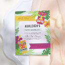 Recherche de couleurs tropicales invitations Fête d'anniversaire