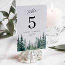 Search for winter wedding table cards Woodland
