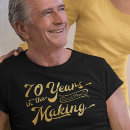 Search for 70th birthday tshirts Black gold