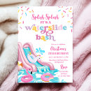 Search for waterslide birthday invitations Splish splash