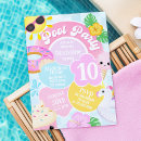 Recherche de pink pool party invitations Pour tous