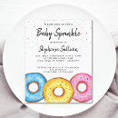 Search for donut baby sprinkle invitations Watercolor