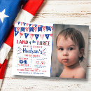Search for red white blue birthday invitations Memorial day birthday