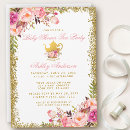 Recherche de pink gold floral baby shower invitations Aquarelle florale