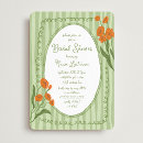 Search for green and orange invitations Boho