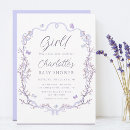Recherche de lavender baby girl shower invitations Papillon