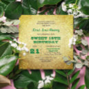 Search for emerald green sweet 16 invitations Glam