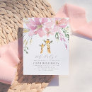 Search for pink giraffe baby shower invitations Modern