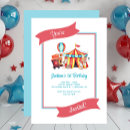 Search for red and white circus tent invitations Big top