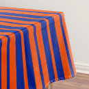 Search for orange and blue tablecloths Stripes