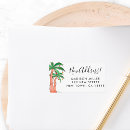Search for tropical palm tree return address labels Florida