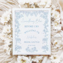 Search for floral bridal shower welcome signs Toile de jouy