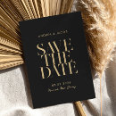 Search for black gold save the dates Modern