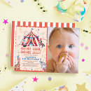 Search for circus animal birthday invitations Vintage