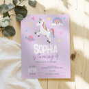 Search for unicorn 4th birthday invitations Girl