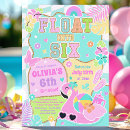 Search for girls 6th birthday invitations Pool party