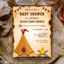 Search for native american baby shower invitations Rustic