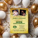 Search for emerald and gold invitations Anniversary