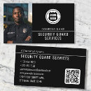 Search for security guard business cards Black and white