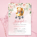 Recherche de poussette invitations C'est une fille